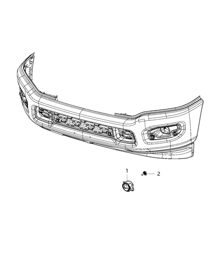 2020 Ram 3500 Lamps, Front Diagram 1