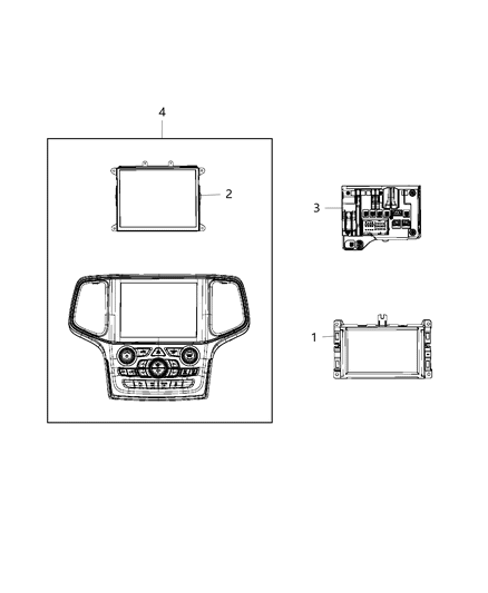 2019 Jeep Grand Cherokee Radio-Multi Media Diagram for 68399223AC