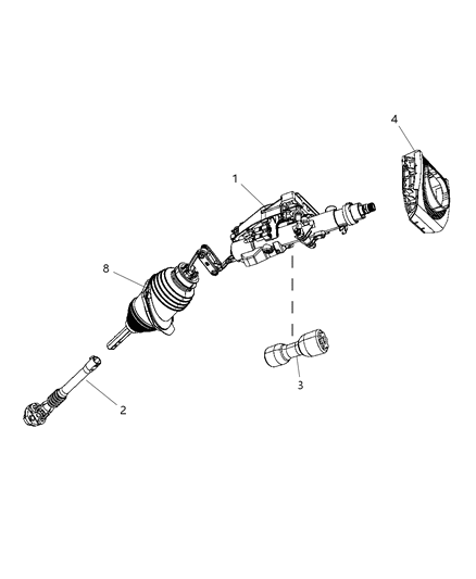 2009 Chrysler 300 Coupling-Steering Diagram for 5057616AD