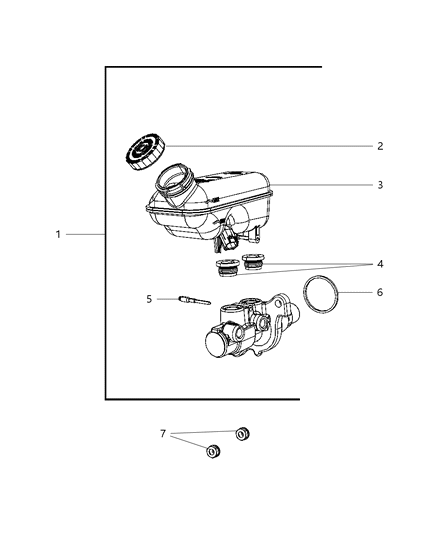 2008 Chrysler Pacifica Brake Master Cylinder Diagram