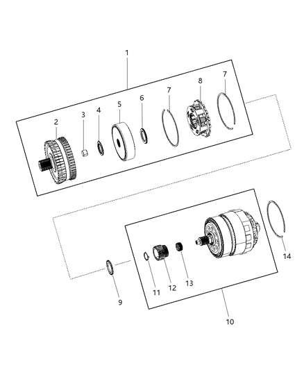 2009 Chrysler Town & Country Gear Train - Underdrive Compounder Diagram 3