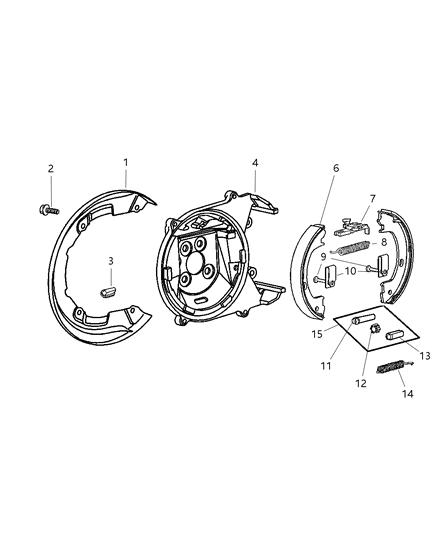 2003 Dodge Stratus Brake Assembly, Parking Diagram