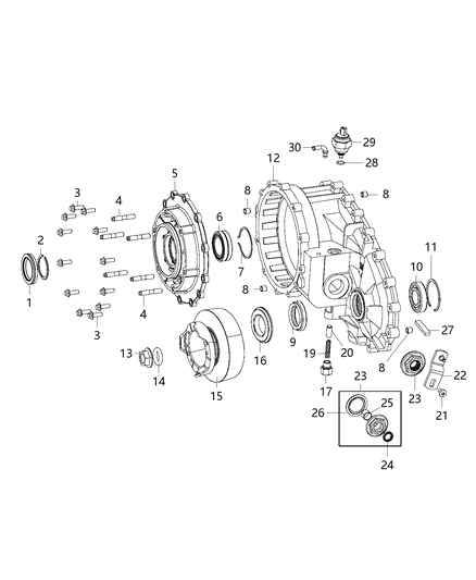 2014 Jeep Wrangler Case & Related Parts Diagram 11