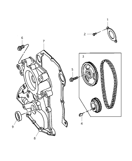 2002 Dodge Viper Timing Belt & Cover Diagram