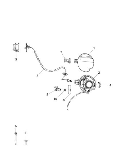 2018 Ram ProMaster City Pin-Door Hinge Diagram for 68266393AA