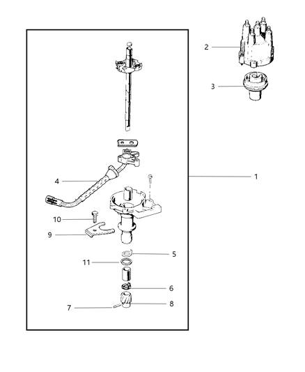 1998 Jeep Cherokee Plate-Distributor Diagram for 56041030