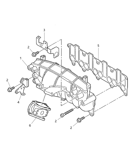 2007 Jeep Compass Intake Manifold & Components Diagram 1