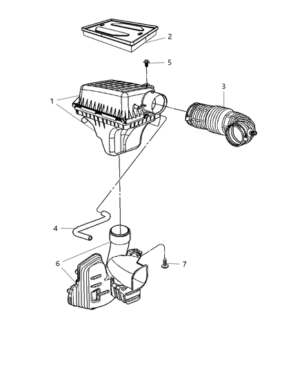 2008 Chrysler 300 Air Cleaner & Related Diagram 2