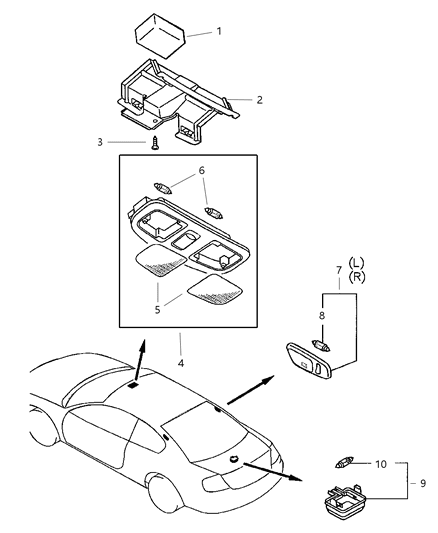 2001 Chrysler Sebring Lamps - Courtesy Diagram