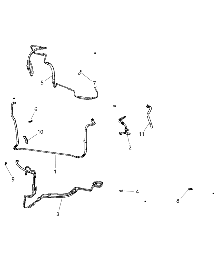 2010 Dodge Grand Caravan Lines-Power Steering Return Diagram for 4721896AC