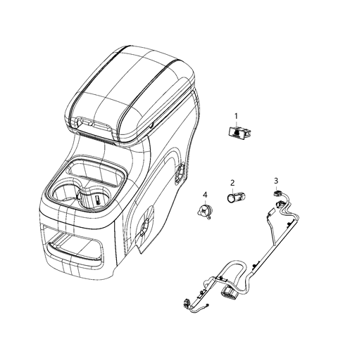 2021 Dodge Durango Wiring - Console Diagram 2