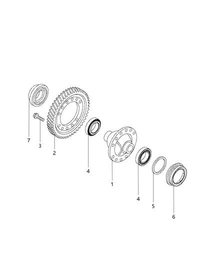 2020 Jeep Compass Gear-Differential Ring Diagram for 68275153AA