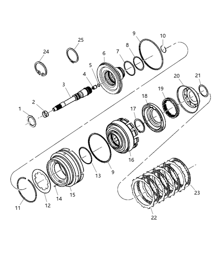 2007 Jeep Grand Cherokee Ret Pkg-Input Clutch Diagram for 68009648AA