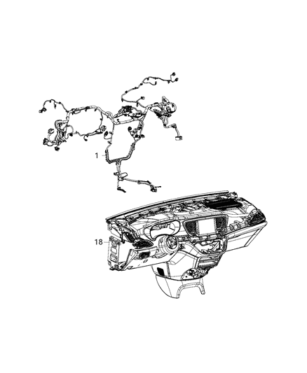 WIRING-INSTRUMENT PANEL Diagram for 68417139AB