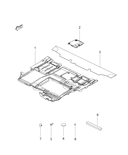 2014 Ram ProMaster 2500 Carpet - Complete Diagram