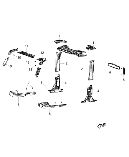 2014 Jeep Wrangler Cover-Wiring Protector Diagram for 5KQ26DX9AH