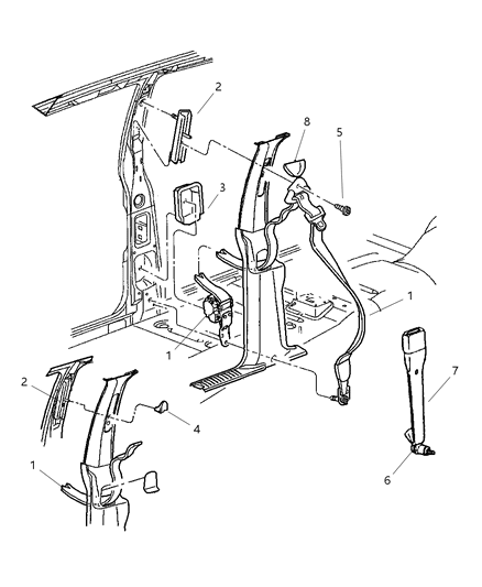 2000 Jeep Grand Cherokee Cover Turning Loop Diagram for 5HK91RK5AA