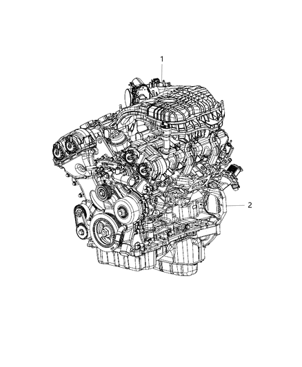 2017 Dodge Grand Caravan Engine-Long Block Diagram for R8259595AB