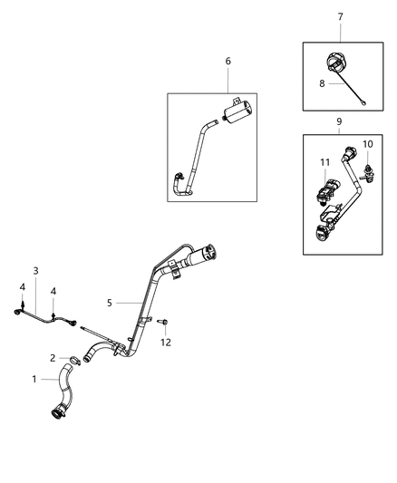 2020 Dodge Journey Fuel Tank Filler Tube Diagram