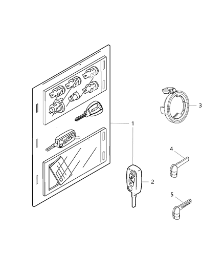 2017 Ram ProMaster City Lock Kit Diagram for 68334520AA