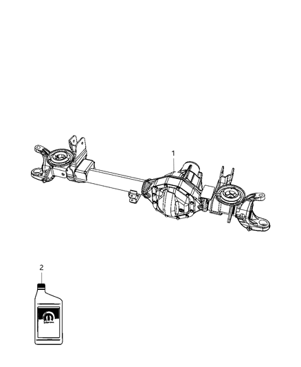 2009 Dodge Ram 4500 Axle-Service Front Diagram for 68034344AA