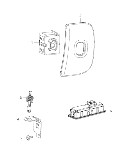 2015 Jeep Cherokee Switches - Body Diagram