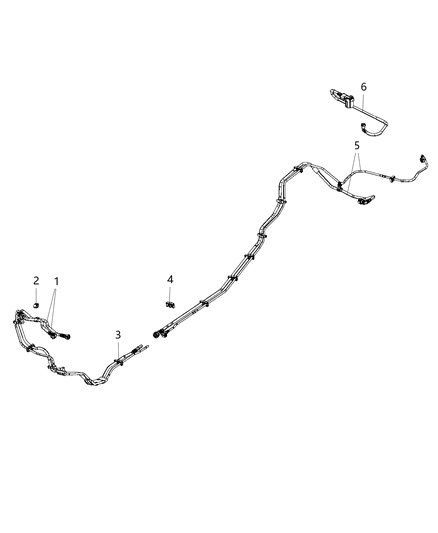 2015 Ram ProMaster City Clip-Fuel Line Diagram for 68201380AA