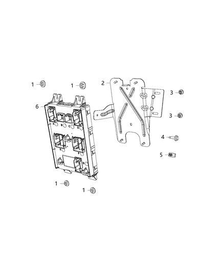 2020 Ram 1500 Module-Body Controller Diagram for 68357472AD