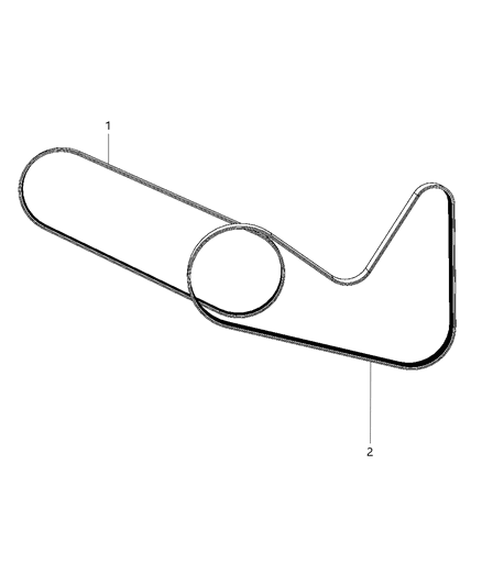 2010 Chrysler Sebring Belts, Serpentine & V-Belts Diagram 3