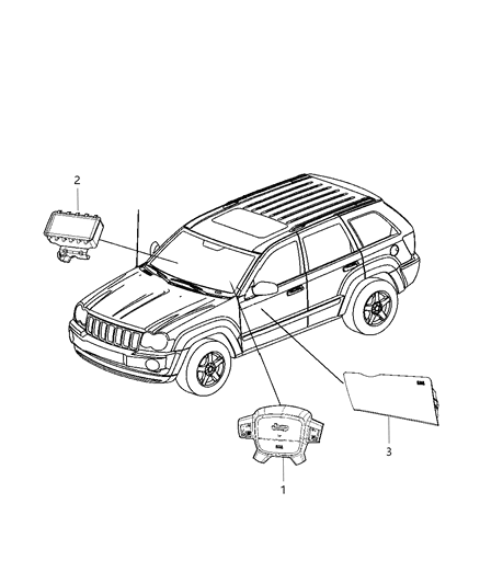 2011 Jeep Grand Cherokee Driver Air Bag Diagram for 1GS311L9AE