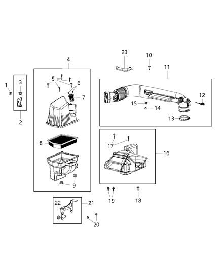 2017 Jeep Cherokee Air Cleaner Diagram 2