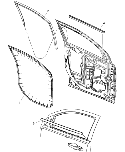 2014 Jeep Patriot WEATHERSTRIP-Front Door Mounted Diagram for 5067766AD