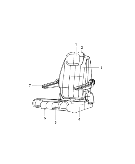 2013 Dodge Grand Caravan Rear Seat - Quad Diagram 2