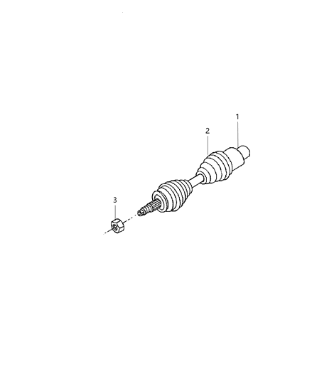 2005 Dodge Durango Axle Shaft Assembly Replaces Diagram for 52114390AB