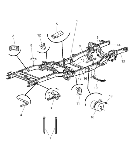 2006 Dodge Ram 1500 Frame-Chassis Diagram for 5290644AC