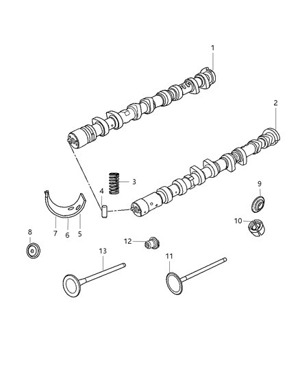 2010 Dodge Caliber Camshaft & Valvetrain Diagram 4