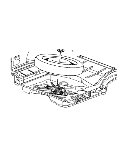 2009 Dodge Challenger Jack Assembly Diagram