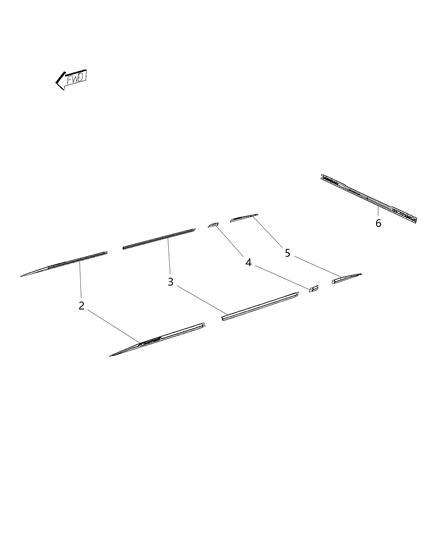 2015 Ram 1500 Molding-C Pillar Diagram for 68247512AC