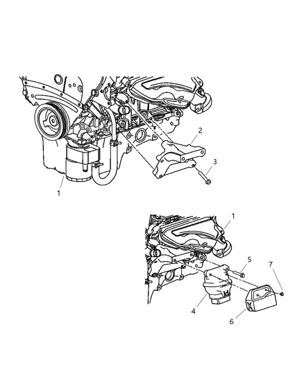 2005 Chrysler 300 Mounts, Front Diagram 2