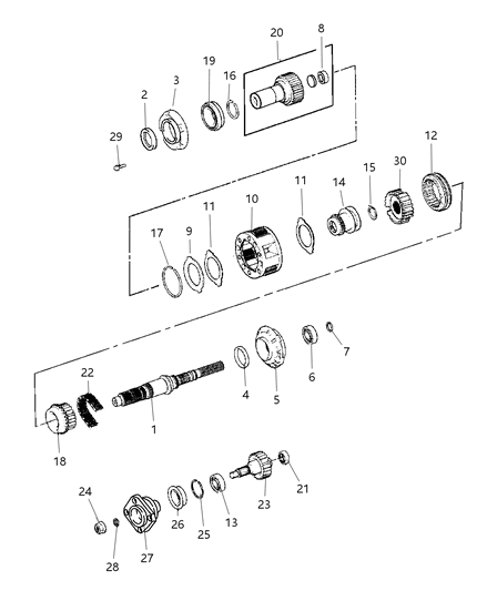 2000 Dodge Durango Gear Train Diagram 1