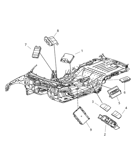 2006 Jeep Commander OCCUPANT Restraint Module Diagram for 56038801AD