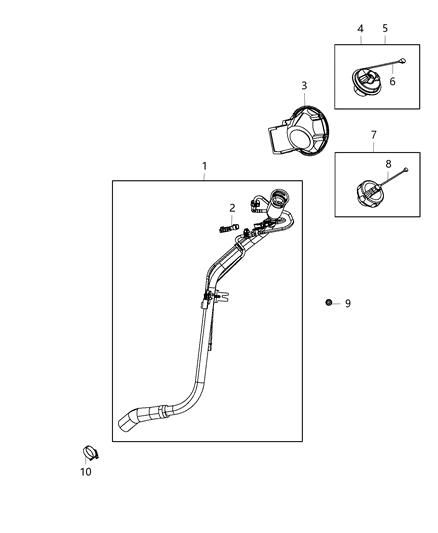 2017 Dodge Grand Caravan Fuel Tank Filler Tube Diagram