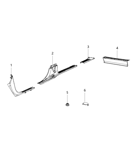 2018 Chrysler Pacifica Plate-SCUFF Diagram for 5RH86DX9AE