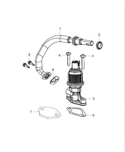 4593896AB - Genuine Mopar Valve-EGR