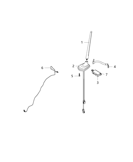 2018 Jeep Renegade Harness-Antenna Diagram for 68267751AA