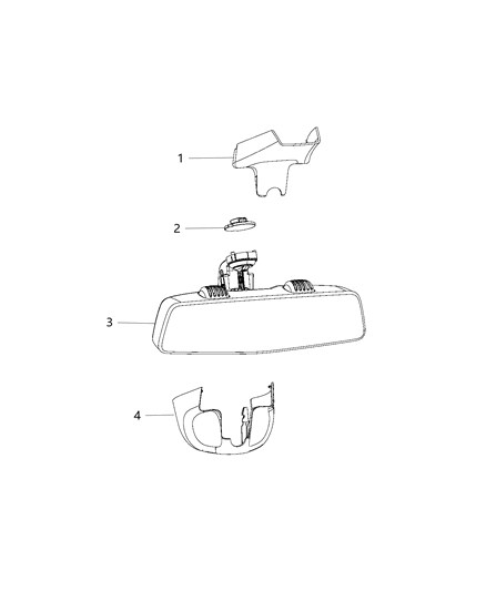 2014 Dodge Viper Inside Rear View Mirror Diagram for 68141142AA