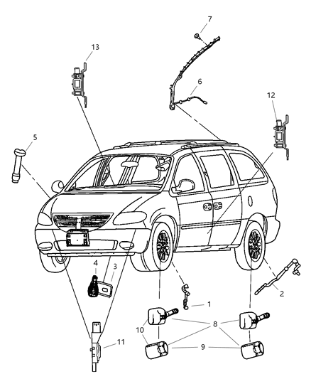 2006 Dodge Caravan Sensor-Ambient Temperature Diagram for 4685819AC