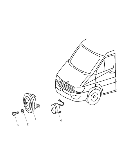 2003 Dodge Sprinter 2500 Horns & Alarm Diagram