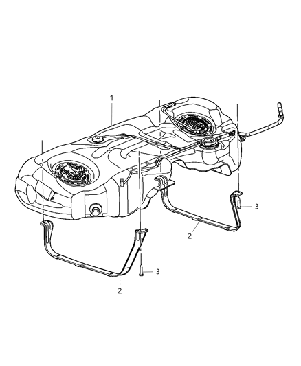 2008 Chrysler 300 Strap-Fuel Tank Mounting Diagram for 4578653AA