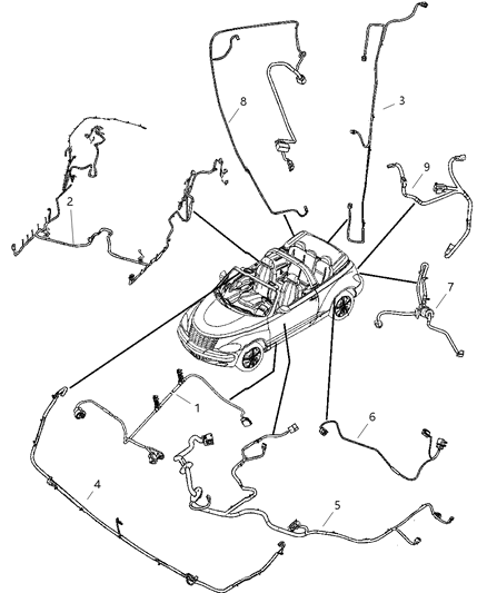 2007 Chrysler PT Cruiser Wiring-UNDERBODY Diagram for 4795842AA